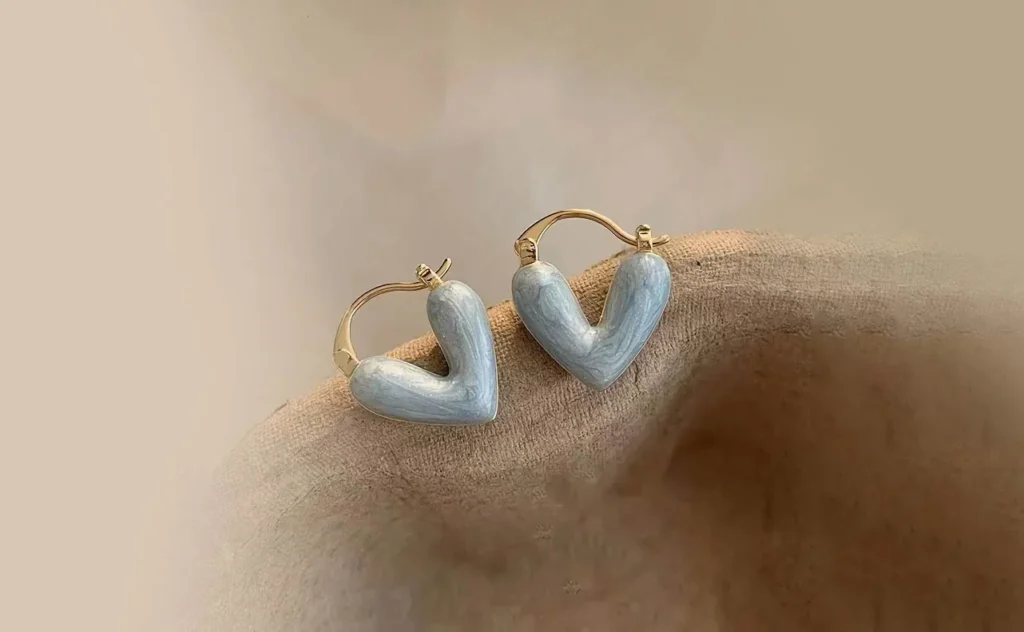 Silver Heart Stud Earrings