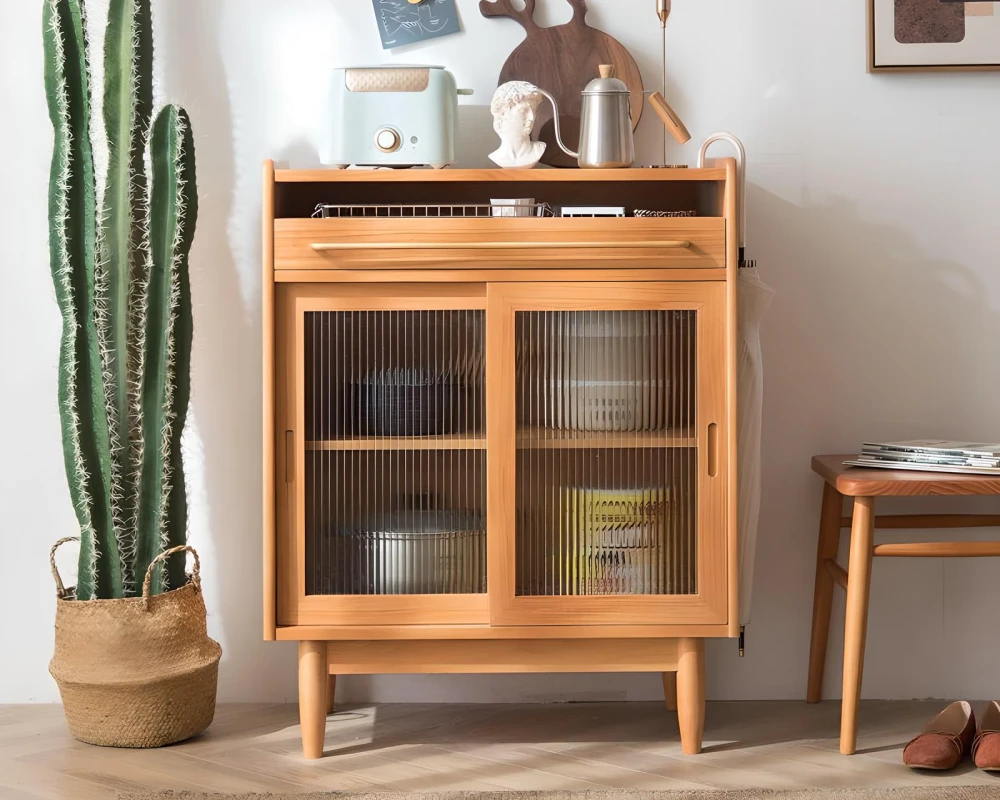 sideboard with drawers and shelves