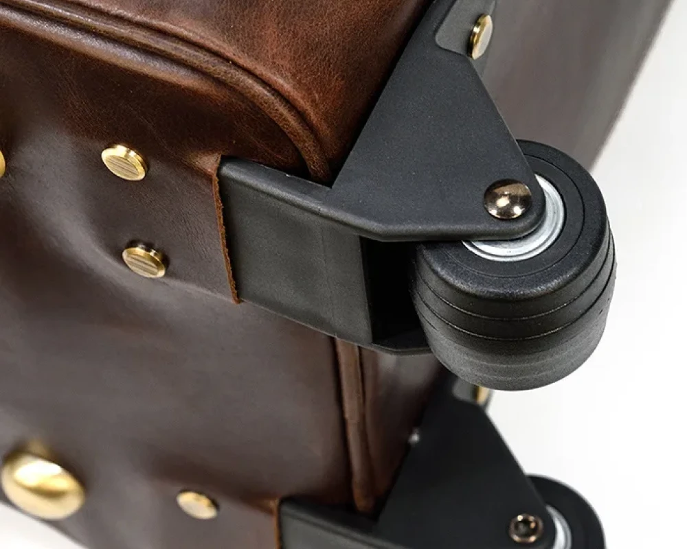 luxury leather carry on luggage