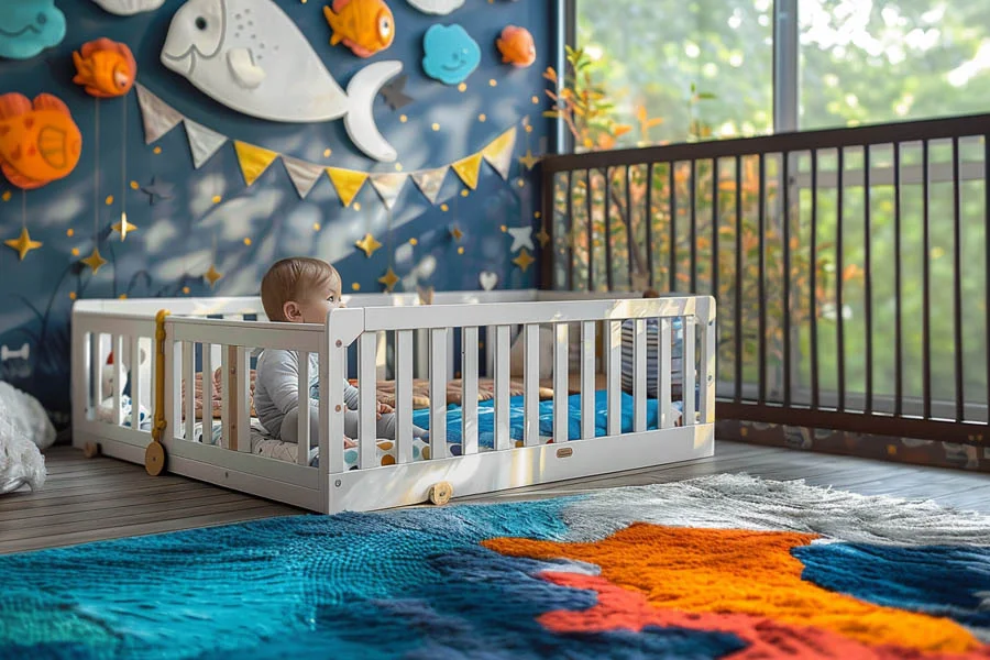 Low Bed with Guardrails